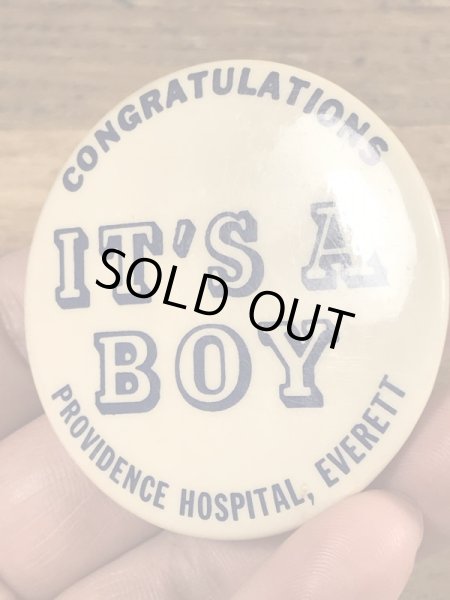 70’sのIt's A Boyが書かれたヴィンテージの缶バッチ