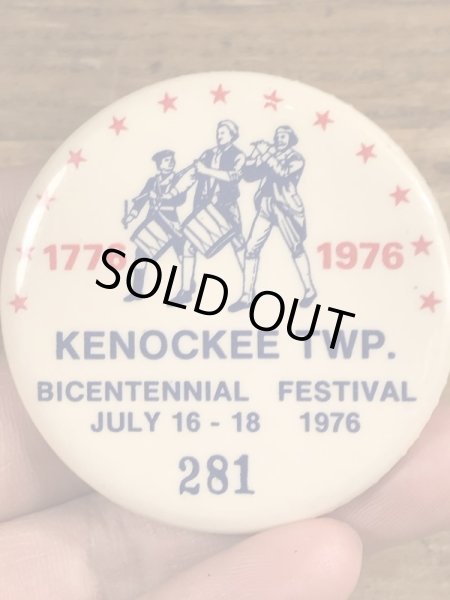 70年代頃のアメリカ200周年祭のビンテージの缶バッジ