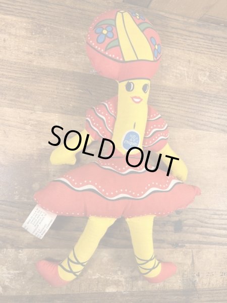 ビンテージのチキータバナナのピロードール