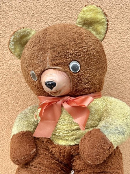 BIGなラバーフェイスのオールドテディベア