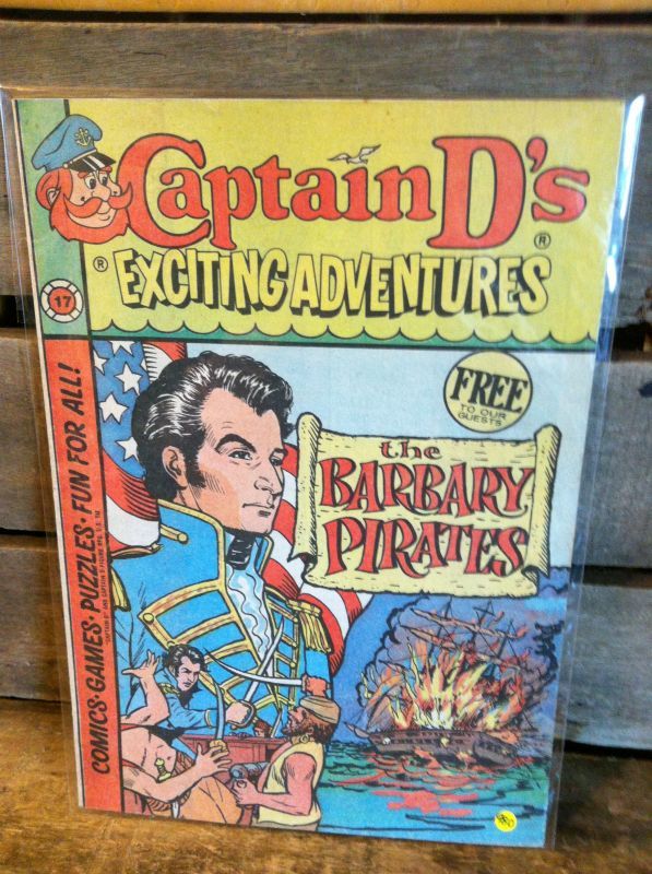Captain D's EXCITING ADVENTURES　ビンテージ　キャプテンディーズ　フリーペーパー　ノベルティー　ブック　アドバタイジング　 企業キャラクター　企業物　アメリカ雑貨　ヴィンテージ　80年代　vintage
