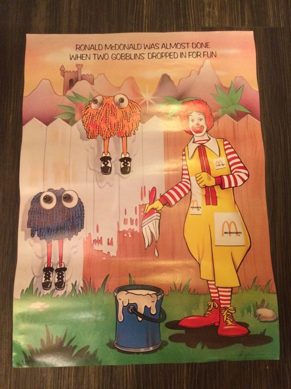 McDonald's Poster ビンテージ マクドナルド ロナルド フライガイ