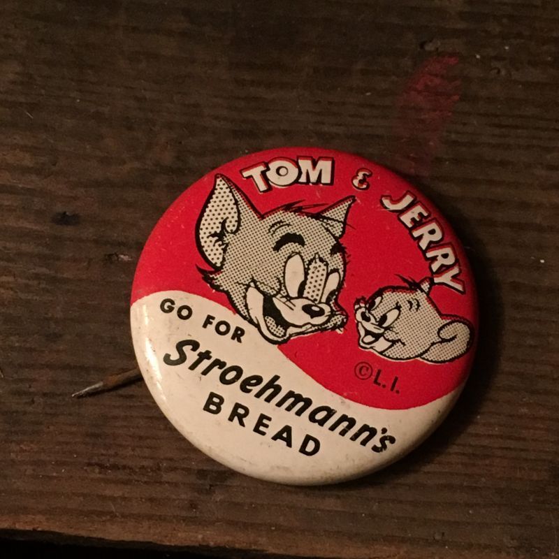 Tom  Jerry Tin Badge ビンテージ トムとジェリー トムジェリー バッチ 缶バッジ アメリカ雑貨 ヴィンテージ  60年代｜Animation Character(アニメーション系キャラクター)-Warner,Cartoon(ワーナー、カートゥーン)系｜STIMPY(Vintage  Collectible Toys）スティンピー ...