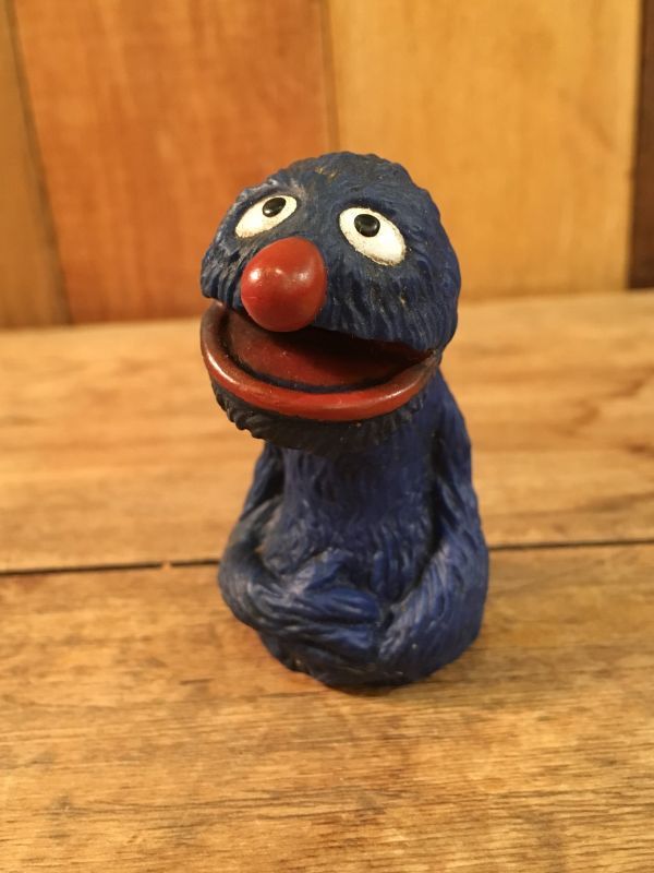 Sesame Street Grover Finger Puppet Figure ビンテージ セサミストリート グローバー フィンガーパペット ジムヘンソン 80年代 Stimpy Vintage Collectible Toys スティンピー ビンテージ コレクタブル トイズ