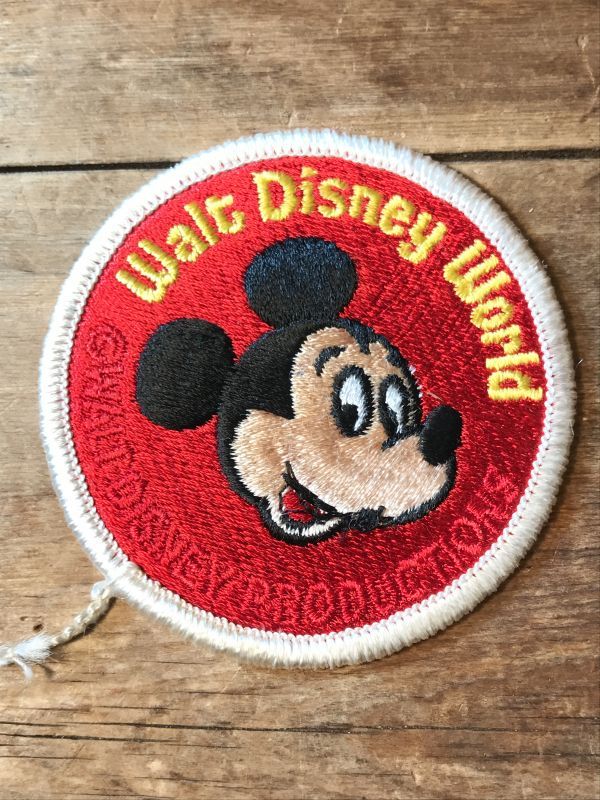 Disney Vintage Patch ビンテージ ディズニー 刺繍 ワッペン ミッキー 