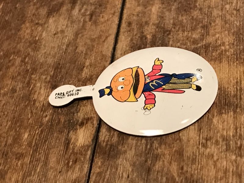 McDonald's Mayor McCheese Tab Badge ビンテージ マクドナルド チーズメイヤー タブ バッジ 70年代  vintage - STIMPY(Vintage Collectible Toys）スティンピー(ビンテージ コレクタブル トイズ）