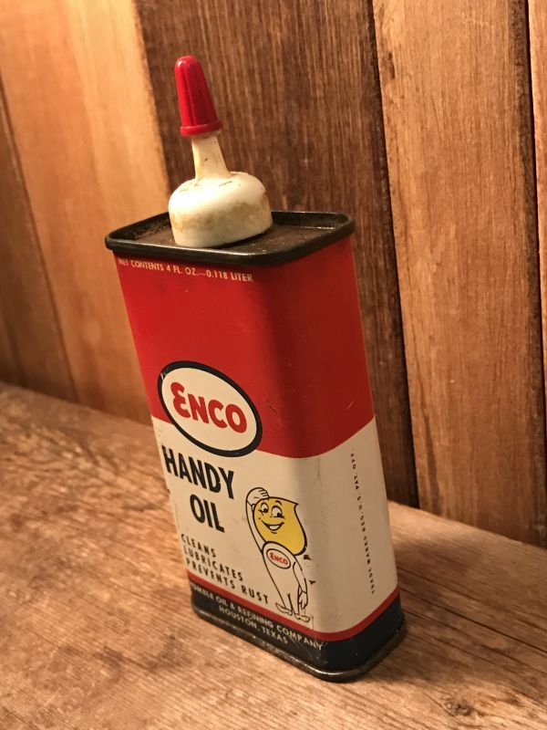 Vintage ENCO ESSO ビンテージ エッソ エンコ オイルドロップ ビンテージ オイル缶 ハンディオイル 50〜60年代