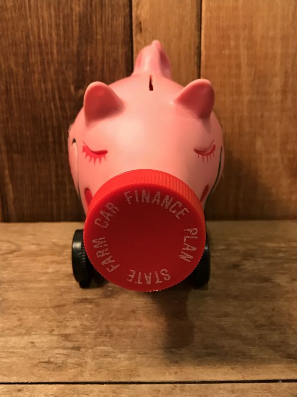 State Farm Insurance Piggy Coin Bank ステートファーム ビンテージ コインバンク 貯金箱 アドバタイジング 70年代 Stimpy Vintage Collectible Toys スティンピー ビンテージ コレクタブル トイズ