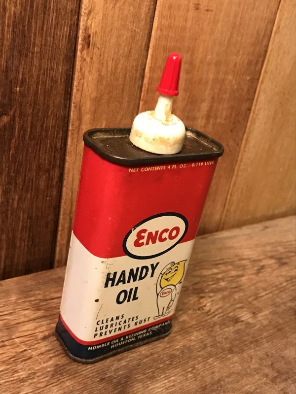 Vintage ENCO ESSO ビンテージ エッソ エンコ オイルドロップ ビンテージ オイル缶 ハンディオイル 50〜60年代