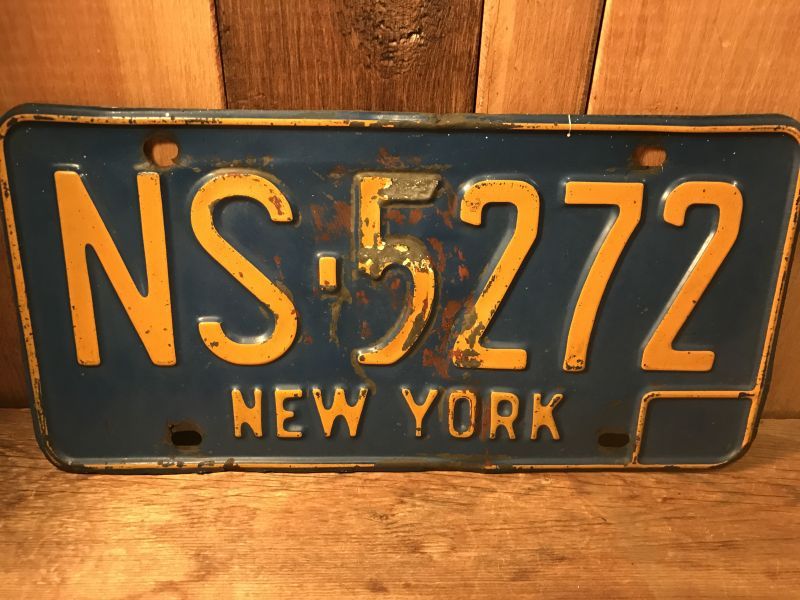 New York Vintage LICENSE PLATES ビンテージ ニューヨーク アメリカ ...