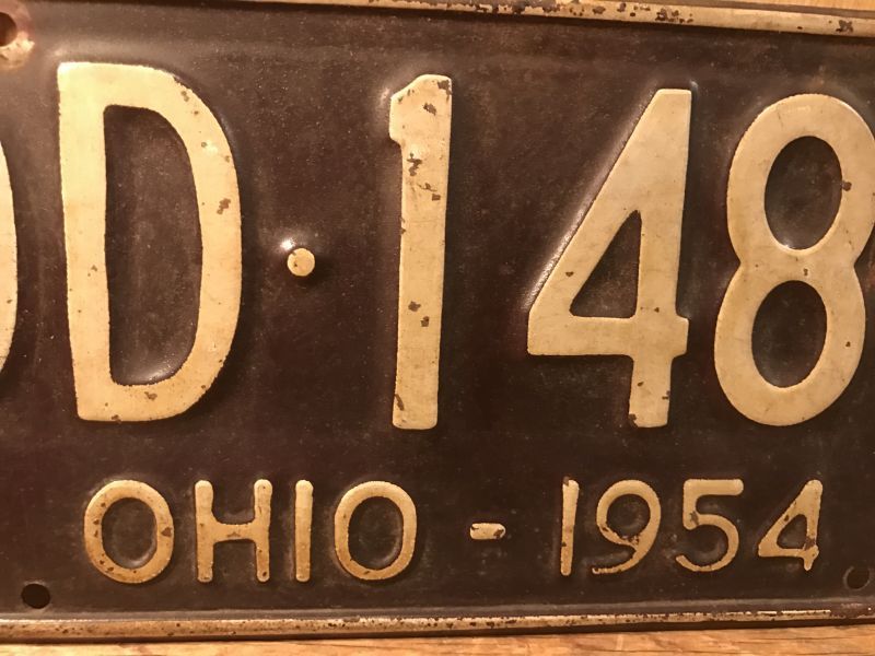 OLD カリフォルニア州アンティーク黒ナンバープレート USA