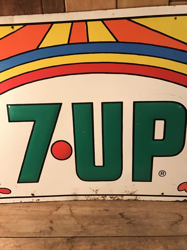 7 Up Sign ビンテージ 7アップ サイン 看板 ピーターマックス アドバタイジング 70年代 ヴィンテージ - STIMPY(Vintage  Collectible Toys）スティンピー(ビンテージ コレクタブル トイズ）