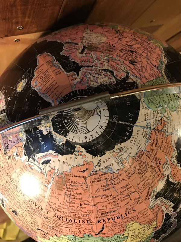 VIntage REPLOGLE Globe Black Ocean ビンテージ 地球儀 ブラック