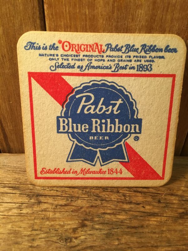Pabst Blue Ribbon Beer Coasters ビンテージ ブルーリボン ビール