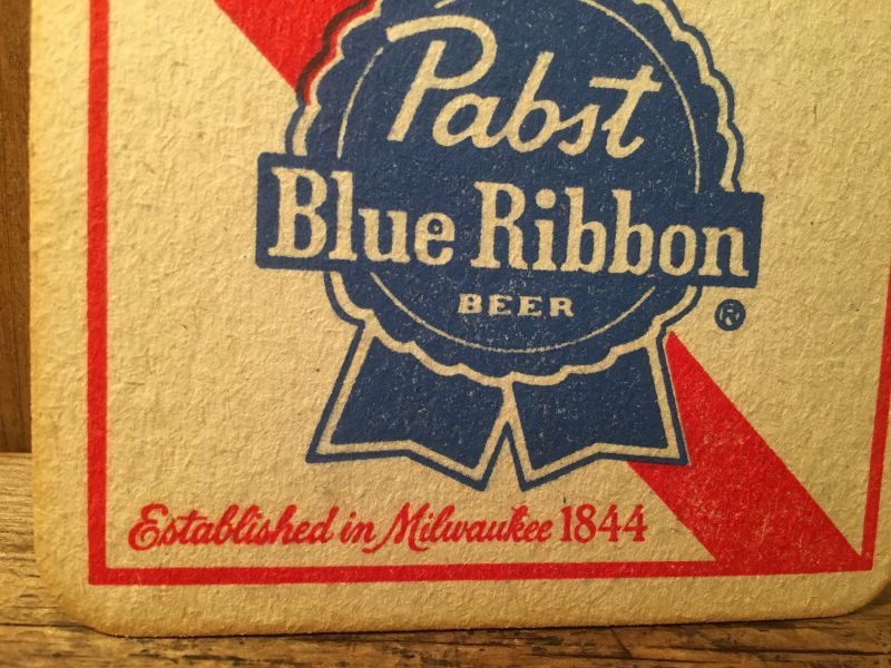 Pabst Blue Ribbon Beer Coasters ビンテージ ブルーリボン ビール
