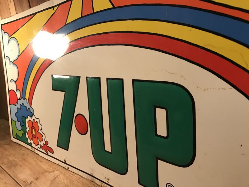 7 Up Sign ビンテージ 7アップ サイン 看板 ピーターマックス アドバタイジング 70年代 ヴィンテージ - STIMPY(Vintage  Collectible Toys）スティンピー(ビンテージ コレクタブル トイズ）