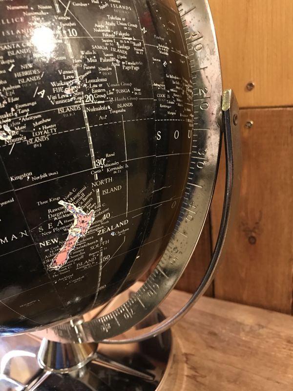 VIntage REPLOGLE Globe Black Ocean ビンテージ 地球儀 ブラック