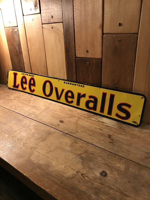 Vintage LEE OVERALLS SIGN ビンテージ LEE 看板 サイン