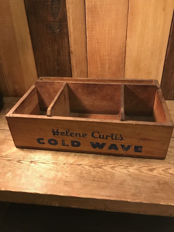 Vintage Box Helene Curtis Cold Wave ビンテージ 企業 木箱