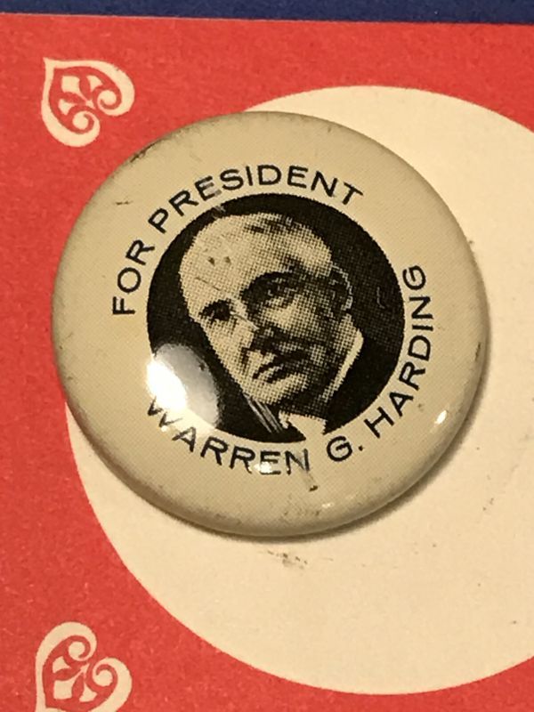 For President Warren G Harding Can Badges ビンテージ 缶バッジ 選挙 70年代 大統領 バッチ ヴィンテージ Vintage Stimpy Vintage Collectible Toys スティンピー ビンテージ コレクタブル トイズ