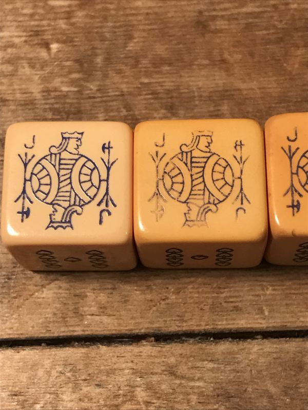 完成品 ヴィンテージ☆ポーカーゲームダイス／Real Hide England | www