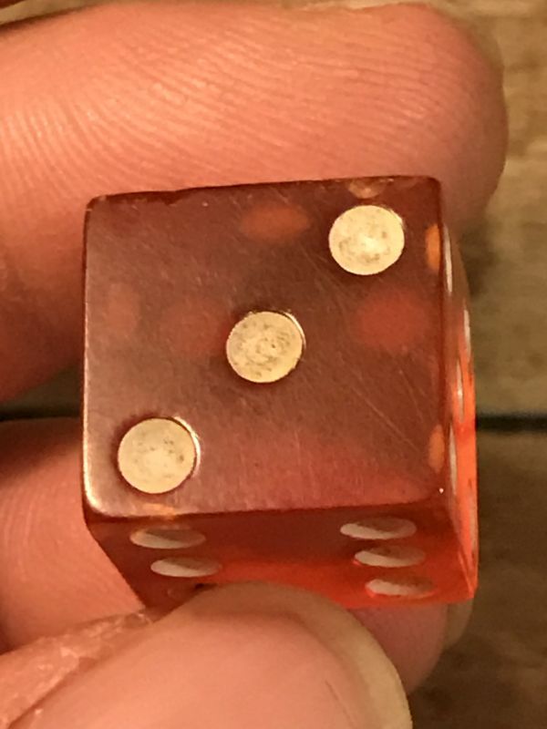 Bakelite Red Dice ビンテージ ダイス サイコロ ベークライト カジノ