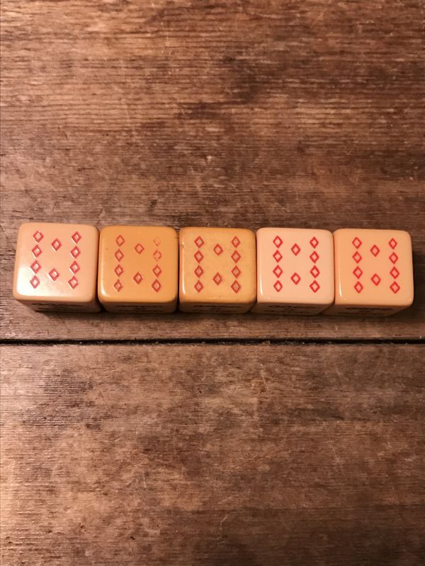 完成品 ヴィンテージ☆ポーカーゲームダイス／Real Hide England | www