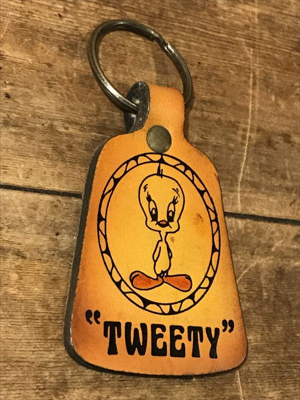 Looney Tunes Tweety Leather Key Ring トゥイーティー ビンテージ 