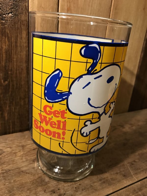 Snoopy Peanuts Big Glass スヌーピー ビンテージ グラス ピーナッツ コップ 70年代 ヴィンテージ Vintage Stimpy Vintage Collectible Toys スティンピー ビンテージ コレクタブル トイズ