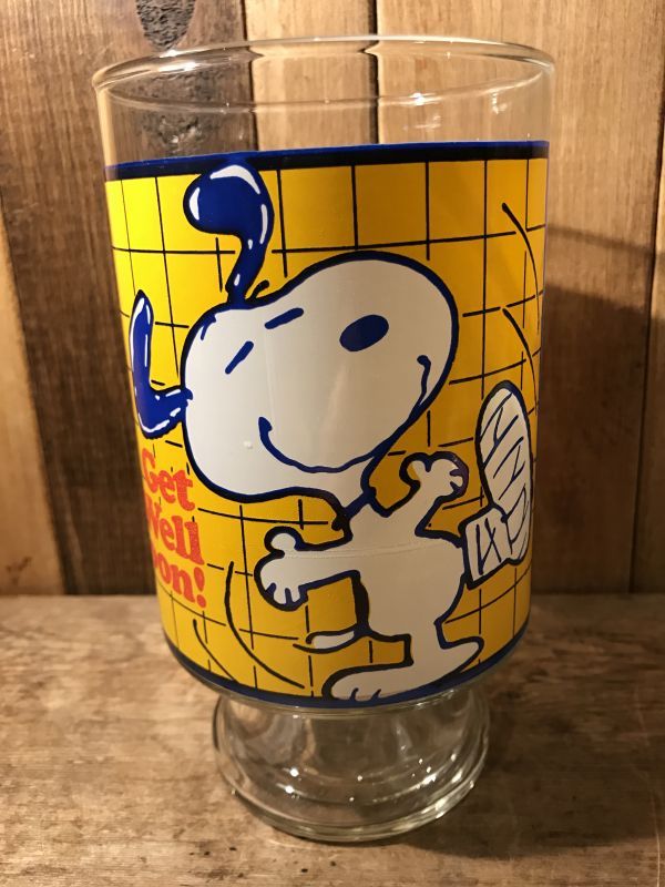 Snoopy Peanuts Big Glass スヌーピー ビンテージ グラス ピーナッツ コップ 70年代 ヴィンテージ Vintage Stimpy Vintage Collectible Toys スティンピー ビンテージ コレクタブル トイズ