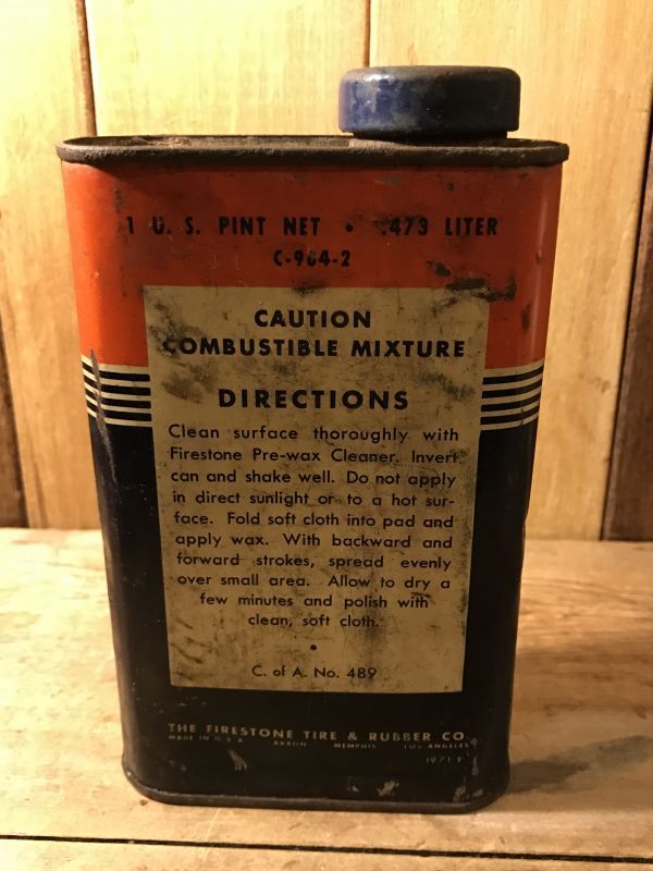 Firestone Liquid Polishing Wax Tin Can ファイヤーストーン