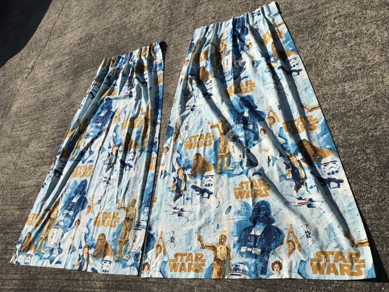 Star Wars Curtain Set スターウォーズ ビンテージ 70年代 カーテン