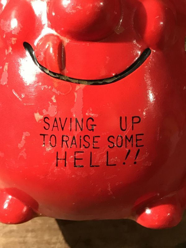 Red Devil Message Ceramic Bank レッドデビル ビンテージ