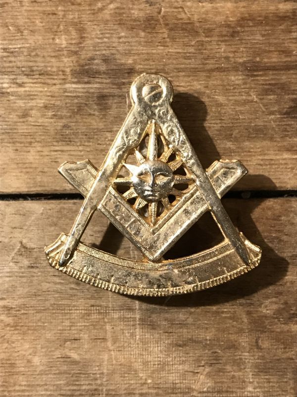 Freemasonry Metal Badge フリーメーソン ビンテージ バッジ 90年代 ...