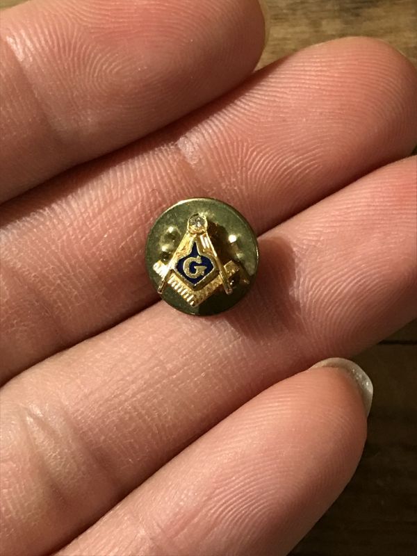 Freemasonry Pin Badge フリーメーソン ビンテージ ピンバッジ 90年代