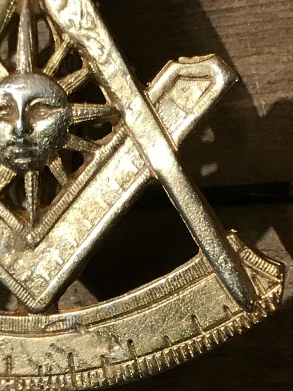 Freemasonry Metal Badge フリーメーソン ビンテージ バッジ 90年代