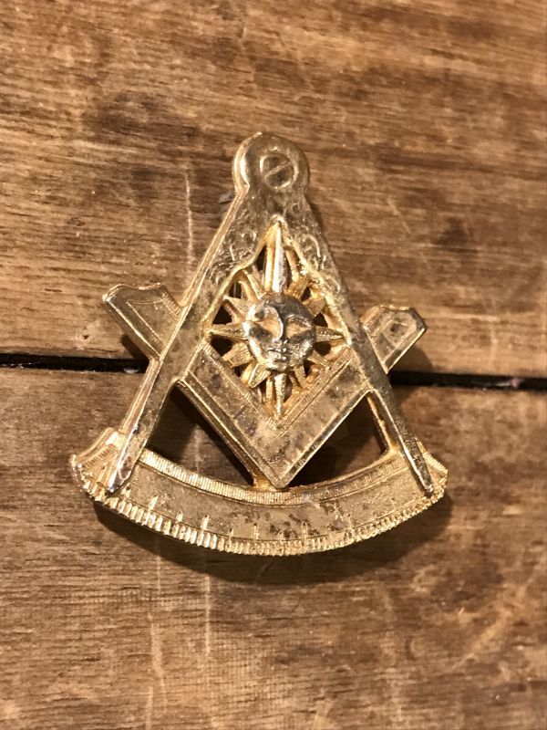 Freemasonry Metal Badge フリーメーソン ビンテージ バッジ 90年代 フリーメイソン バッチ ヴィンテージ Vintage Stimpy Vintage Collectible Toys スティンピー ビンテージ コレクタブル トイズ