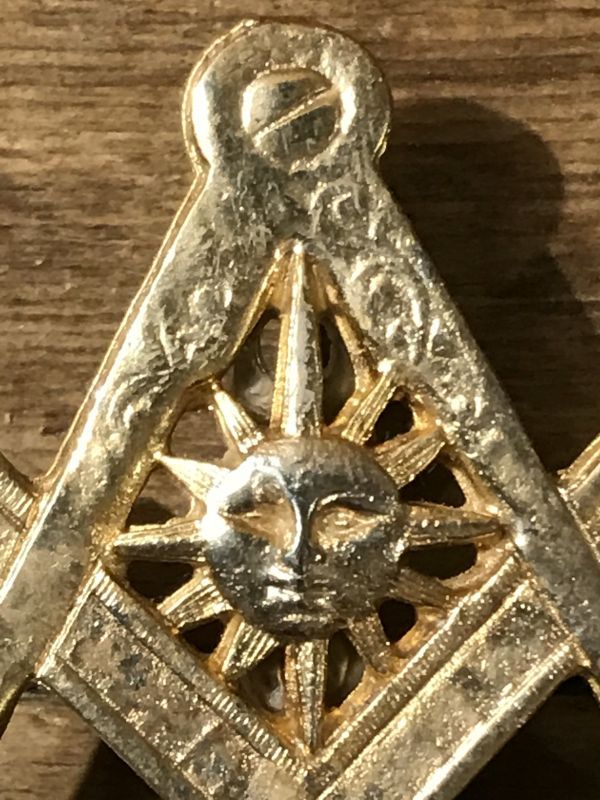 Freemasonry Metal Badge フリーメーソン ビンテージ バッジ 90年代