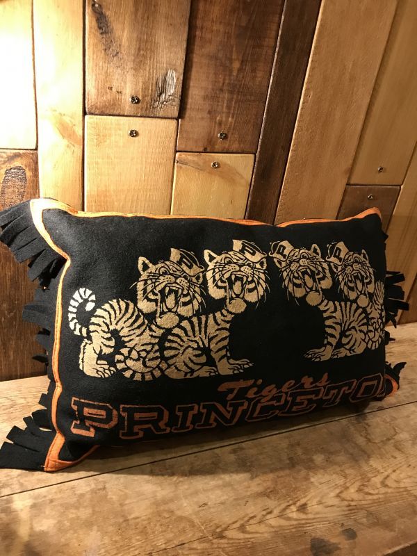 University Tigers Princeton Cushion カレッジ ビンテージ クッション
