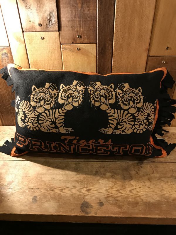 University Tigers Princeton Cushion カレッジ ビンテージ クッション