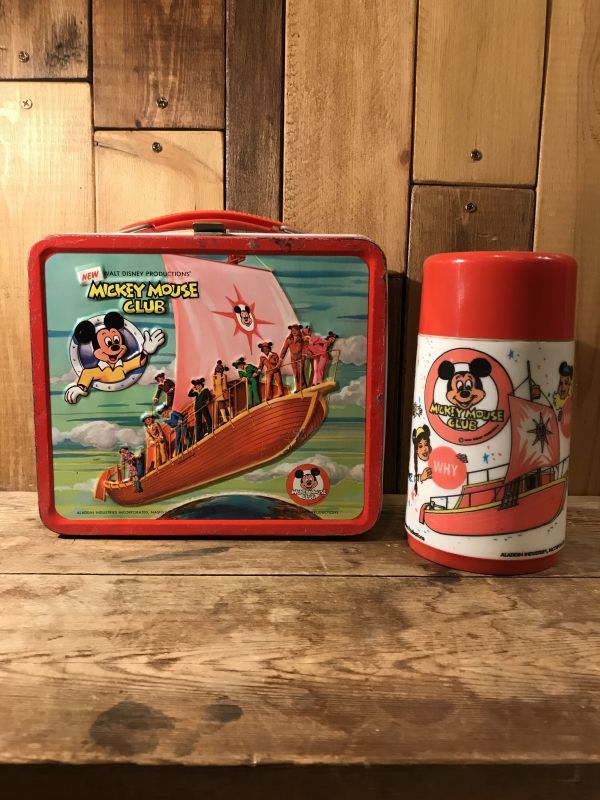 Disney Mickey Mouse Club Lunch Box Set ミッキーマウスクラブ ランチボックス 水筒 70年代 ディズニー ヴィンテージ Vintage Stimpy Vintage Collectible Toys スティンピー ビンテージ コレクタブル トイズ