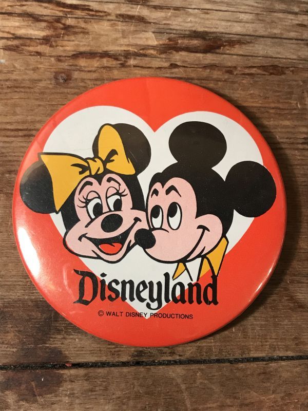 Disney Land Mickey & Minnie Can Badge ミッキーマウス ミニーマウス ...