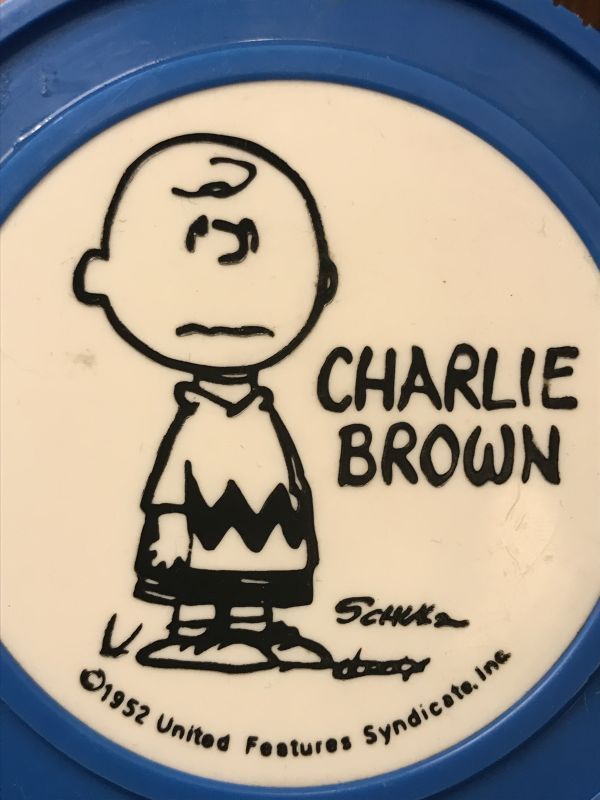 Peanuts Charlie Brown Thermos Plastic Jar スヌーピー ビンテージ