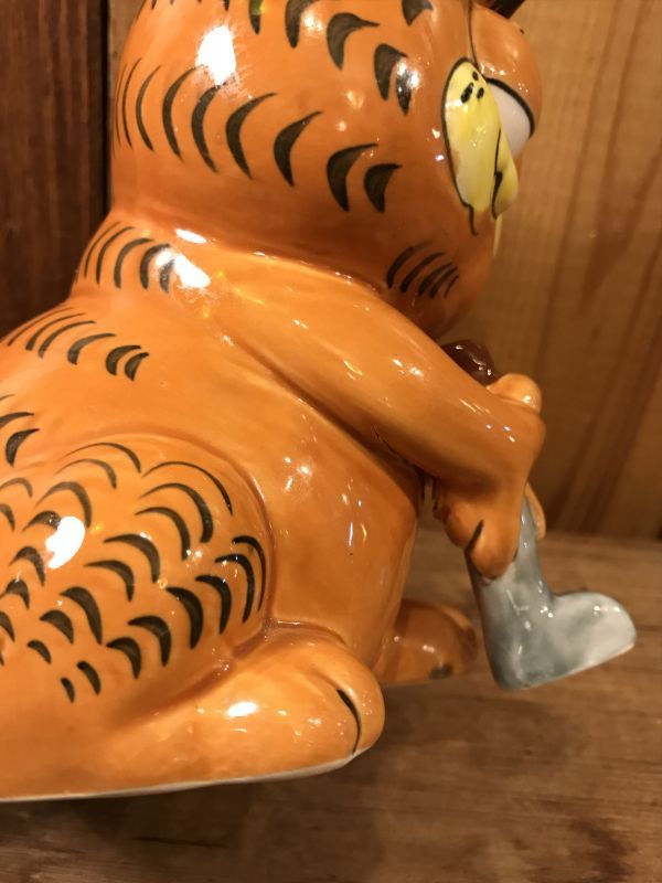 Garfield Golfer Ceramic Bank ガーフィールド ビンテージ 陶器 貯金箱 