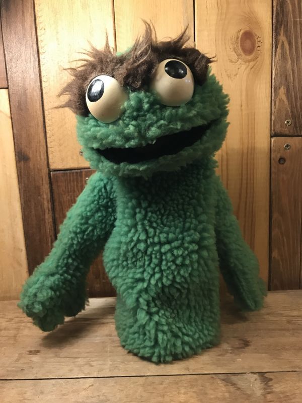 Sesame Street Oscar The Grouch Puppet Doll セサミストリート ビンテージ オスカー パペットドール 70年代 Stimpy Vintage Collectible Toys スティンピー ビンテージ コレクタブル トイズ