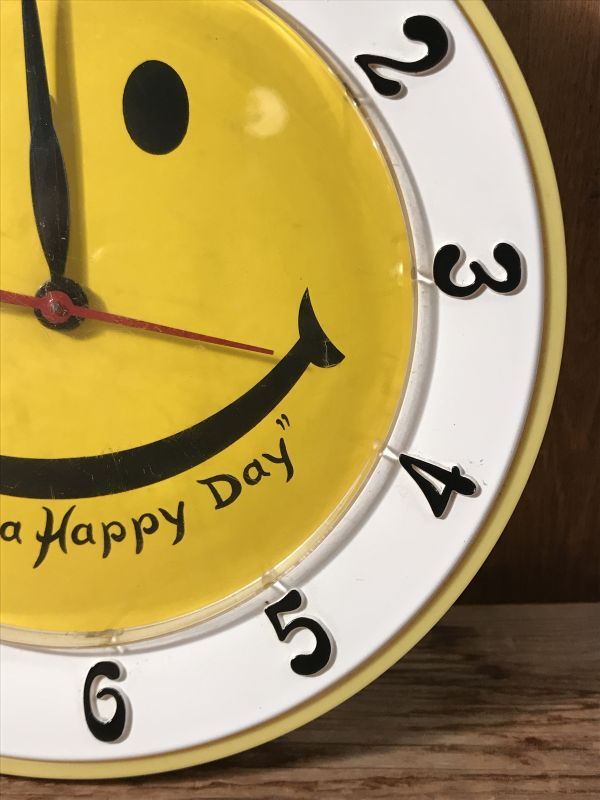 Smile “Have A Happy Day” Clock スマイル ビンテージ 時計 スマイルフェイス 60年代 STIMPY(Vintage  Collectible Toys）スティンピー(ビンテージ コレクタブル トイズ）