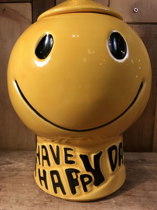 Smile “Have A Happy Day” McCoy USA Cookie Jar スマイル ビンテージ
