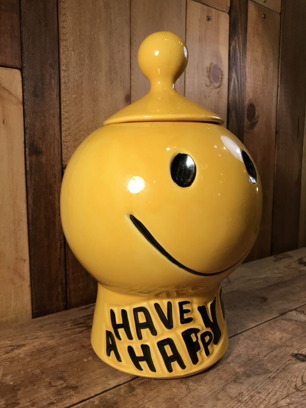 Smile “Have A Happy Day” McCoy USA Cookie Jar スマイル ビンテージ 