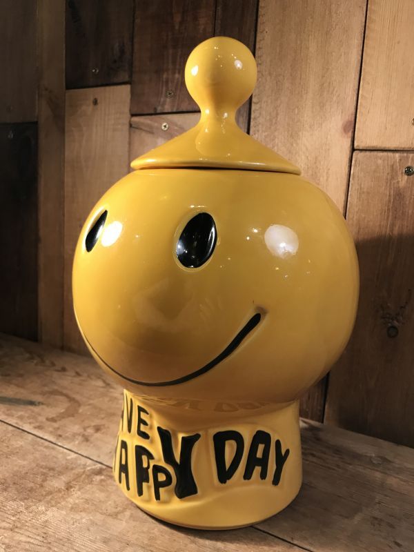 Smile “Have A Happy Day” McCoy USA Cookie Jar スマイル ビンテージ