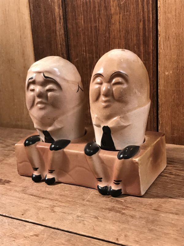 Humpty Dumpty Occupied Japan Ceramic Salt & Pepper ハンプティ